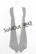 Sixh / 異素材ジレ  黒 H-25-05-19-019-HN-TO-KB-ZH