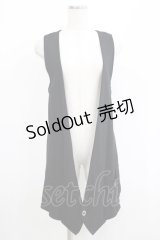 Sixh / 異素材ジレ  黒 H-25-05-19-019-HN-TO-KB-ZH