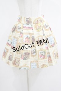 Jane Marple / Anniversaryフレームのミニスカート  アイボリー H-25-05-19-003-JM-SK-KB-ZH