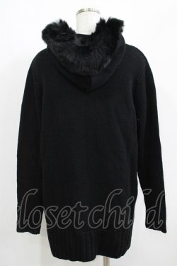 画像3: ALGONQUINS / フード付きニットカーディガン F 黒 H-25-05-19-020-AL-TO-KB-ZT155