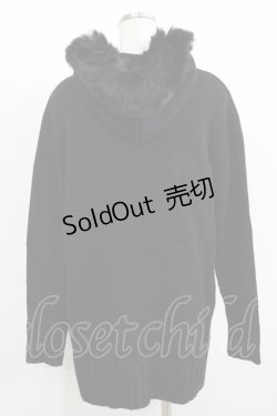 画像3: ALGONQUINS / フード付きニットカーディガン F 黒 H-25-05-19-020-AL-TO-KB-ZT155