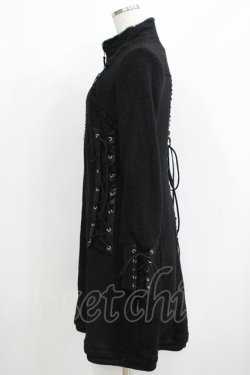 画像2: Ozz oneste / リブ切替刺繍ZIPコート  黒 H-25-05-19-021-OO-CO-KB-C063