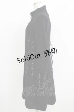 画像2: Ozz oneste / リブ切替刺繍ZIPコート  黒 H-25-05-19-021-OO-CO-KB-ZT-C063