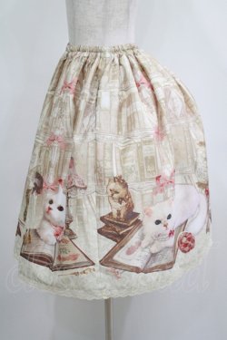 画像2: Enchantlic Enchantilly / Queen Cat〜秘密の書斎〜スカート Free アイボリー H-25-05-20-022-LO-SK-NS-ZH
