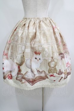 画像3: Enchantlic Enchantilly / Queen Cat〜秘密の書斎〜スカート Free アイボリー H-25-05-20-022-LO-SK-NS-ZH