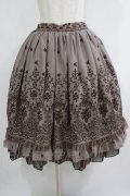 axes femme / フロッキープリントスカート M ブラウン H-25-05-20-023-AX-SK-NS-ZH