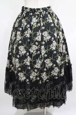 画像3: axes femme / 花柄レース使いスカート M ブラック H-25-05-20-030-AX-SK-NS-ZH