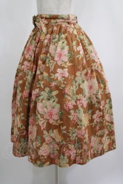 画像2: an another angelus / ベッコウバックル花柄ギャザースカート Free MUSTARD H-25-05-20-032-CA-SK-NS-ZH