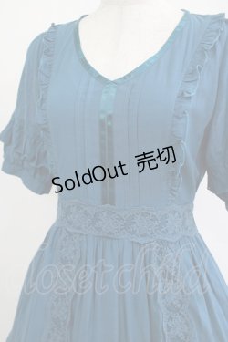 画像4: axes femme / レースラインティアードワンピース M ブルーグリーン H-25-05-20-034-AX-OP-NS-ZH