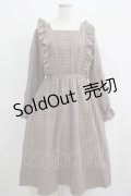 m petit by misako / チェックワンピース M ブラウン H-25-05-20-038-LO-OP-NS-ZH