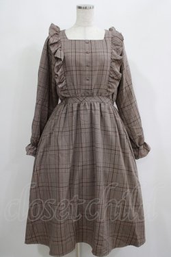画像1: m petit by misako / チェックワンピース M ブラウン H-25-05-20-038-LO-OP-NS-ZH