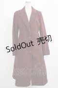 axes femme / クラシックロングコート M ボルドー H-25-05-20-039-AX-CO-NS-ZT-C061