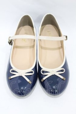 画像1: Fi.n.t / リボンストラップレインパンプス L ネイビー（24.5〜25cm） H-25-05-20-1001-CA-SH-NS-ZH