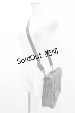 画像2: Fi.n.t / トランク風ミニサッチェルバッグ  グリーン×ネイビー H-25-05-20-1004-CA-BG-NS-ZH