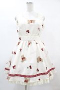 Ank Rouge / CherryTeddyジャンパースカート M アイボリー H-25-05-20-1029-CA-OP-NS-ZH