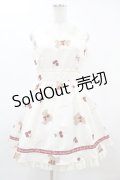Ank Rouge / CherryTeddyジャンパースカート M アイボリー H-25-05-20-1029-CA-OP-NS-ZH