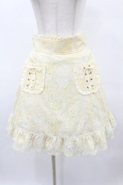 画像1: axes femme POETIQUE / ポケットレースミニスカート M アイボリー H-25-05-20-1035-AX-SK-NS-ZH