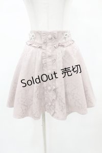 Ank Rouge / リボンジャガードスカート M ピンク H-25-05-20-1038-CA-SK-NS-ZH