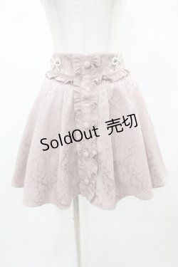 画像1: Ank Rouge / リボンジャガードスカート M ピンク H-25-05-20-1038-CA-SK-NS-ZH