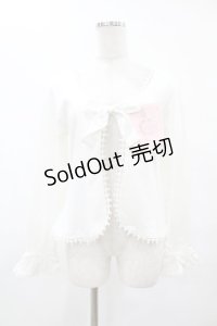 metamorphose / パールチェーン付きカーディガン Free オフ H-25-05-20-1043-ME-TO-NS-ZH