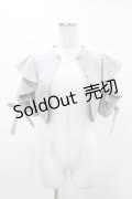 axes femme POETIQUE / フリル半袖ショートボレロ M グレー H-25-05-20-1049-AX-TO-NS-ZH