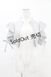 axes femme POETIQUE / フリル半袖ショートボレロ M グレー H-25-05-20-1049-AX-TO-NS-ZH