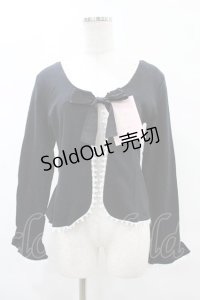 metamorphose / パールチェーン付きカーディガン Free ブラック H-25-05-20-1059-ME-TO-NS-ZH