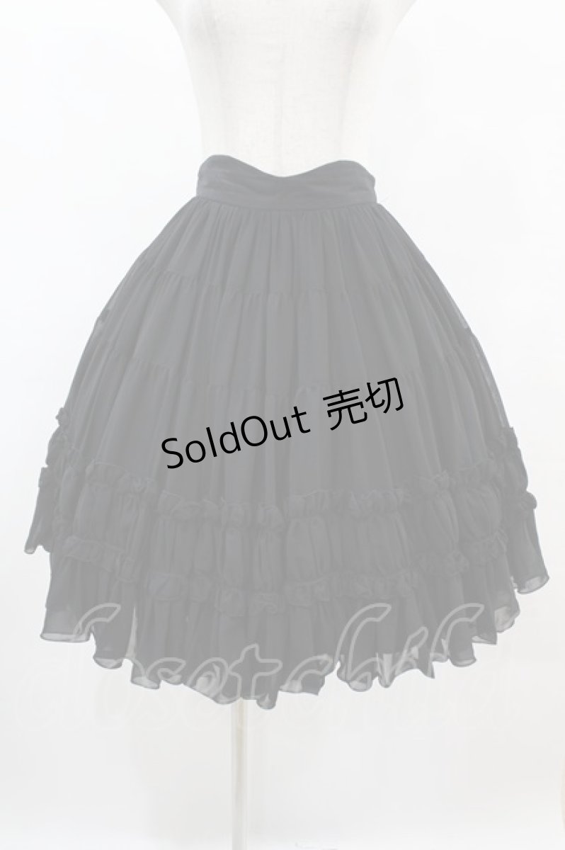 画像1: Mary Magdalene / クラシカルシフォンスカート Free ブラック H-25-05-20-1018-CL-SK-NS-ZH (1)