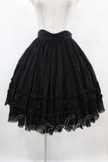 画像1: Mary Magdalene / クラシカルシフォンスカート Free ブラック H-25-05-20-1018-CL-SK-NS-ZH (1)