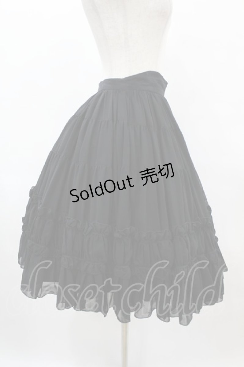 画像3: Mary Magdalene / クラシカルシフォンスカート Free ブラック H-25-05-20-1018-CL-SK-NS-ZH (3)