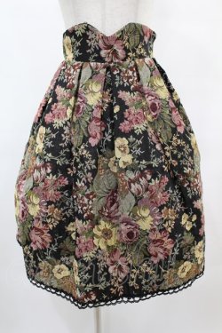 画像1: Victorian maiden / ゴブラン後ろ編み上げスカート Free ブラック H-25-05-20-1019-CL-SK-NS-ZH