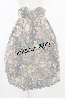 画像1: Victorian maiden / ゴブラン後ろ編み上げスカート Free ブラック H-25-05-20-1019-CL-SK-NS-ZH