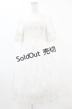 画像1: SERAPHIM / 薔薇のスカラップレースワンピース Free オフ H-25-05-20-1021-LO-OP-NS-ZH