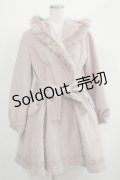 axes femme / 裾レース使いフード付きコート M ピンク H-25-05-20-041-AX-CO-NS-ZT-C061
