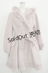 axes femme / 裾レース使いフード付きコート M ピンク H-25-05-20-041-AX-CO-NS-ZT-C061