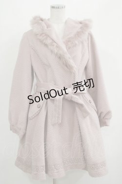 画像1: axes femme / 裾レース使いフード付きコート M ピンク H-25-05-20-041-AX-CO-NS-ZT-C061