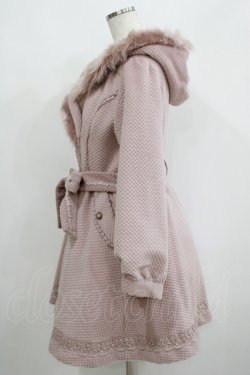 画像2: axes femme / 裾レース使いフード付きコート M ピンク H-25-05-20-041-AX-CO-NS-ZH