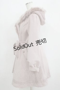 画像2: axes femme / 裾レース使いフード付きコート M ピンク H-25-05-20-041-AX-CO-NS-ZT-C061