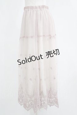 画像2: axes femme / チュールレースフレアパンツ M ピンク H-25-05-20-044-AX-PA-NS-ZH