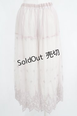 画像3: axes femme / チュールレースフレアパンツ M ピンク H-25-05-20-044-AX-PA-NS-ZH