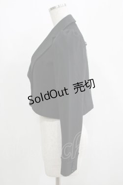 画像2: axes femme / ヨークレースショートジャケット Free ブラック H-25-05-20-050-AX-JA-NS-ZH