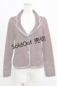 Fi.n.t / ロゼット付きパイピングジャケット free ボルドー H-25-05-20-052-CA-TO-NS-ZH