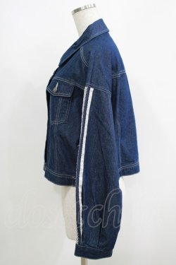 画像2: axes femme / レース×ラインデニムジャケット Free インディゴ H-25-05-20-053-AX-JA-NS-ZH