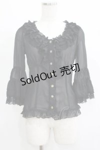 Dear Celine / シフォンブラウス S ブラック H-25-05-20-059-LO-BL-NS-ZH