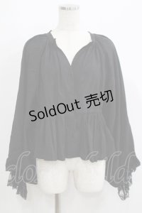 axes femme purple label / ボリューム袖ブラウス M ブラック H-25-05-20-061-AX-BL-NS-ZH
