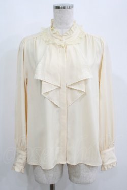 画像1: axes femme / バラ刺繍ラッフルフリルブラウス M アイボリー H-25-05-20-063-AX-BL-NS-ZH