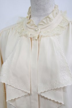 画像4: axes femme / バラ刺繍ラッフルフリルブラウス M アイボリー H-25-05-20-063-AX-BL-NS-ZH