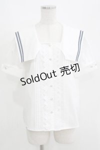 axes femme / マリン風セーラーカラーブラウス Free オフ H-25-05-20-064-AX-BL-NS-ZH
