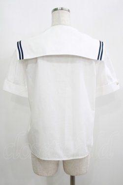 画像3: axes femme / マリン風セーラーカラーブラウス Free オフ H-25-05-20-064-AX-BL-NS-ZH