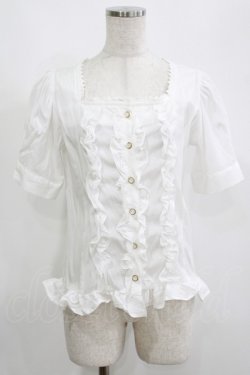画像1: axes femme NOSTALGIE / フロントフリルブラウス M オフ H-25-05-20-065-AX-BL-NS-ZH
